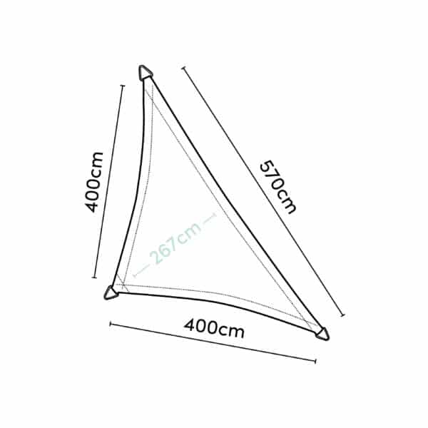 Platinum Driehoek 90 gr. 5x5x7,1 Gebroken wit