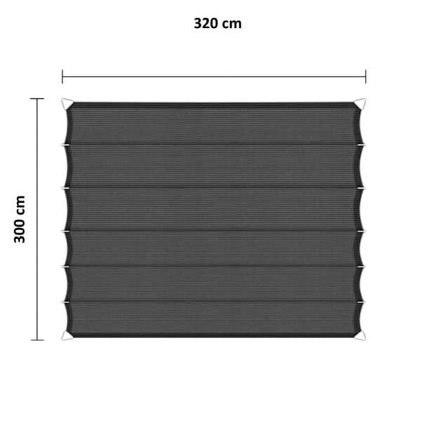 Harmonica antraciet BW HDPE 320 x 300 cm