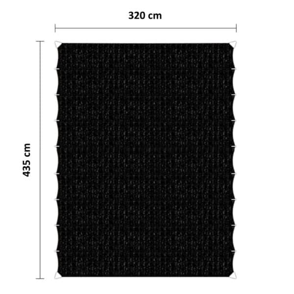 Harmonica zwart BW HDPE 295 x 435 cm