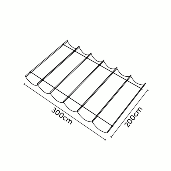 schaduwdoek rechthoek 3x2