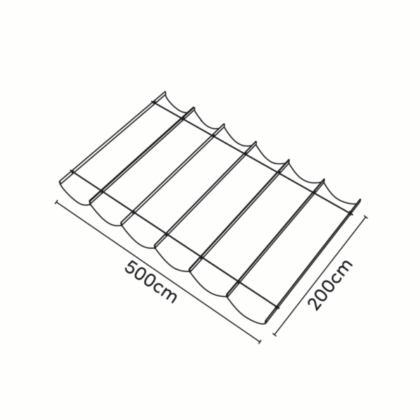 schaduwdoek rechthoek 5x2