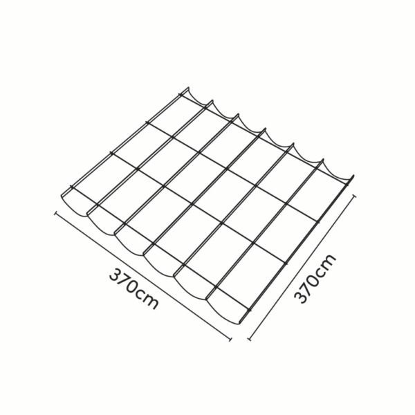 schaduwdoek vierkant 3,7x3,7