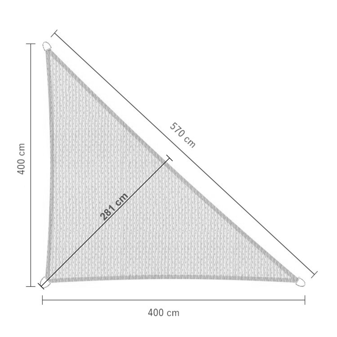 Oraal programma uniek SMART driehoek 90 graden 4x4x5.7 antraciet - Schaduwdoeken